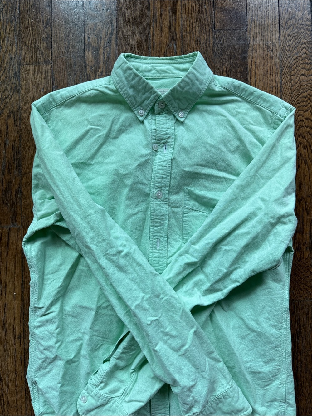 J. Crew Men's Button-Down Shirt in Mint Green